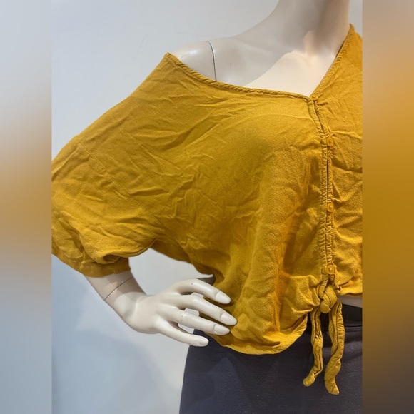FOREVER 21 | button-up blouse shirt in mustard yellow Size Small - Picture 8 of 11